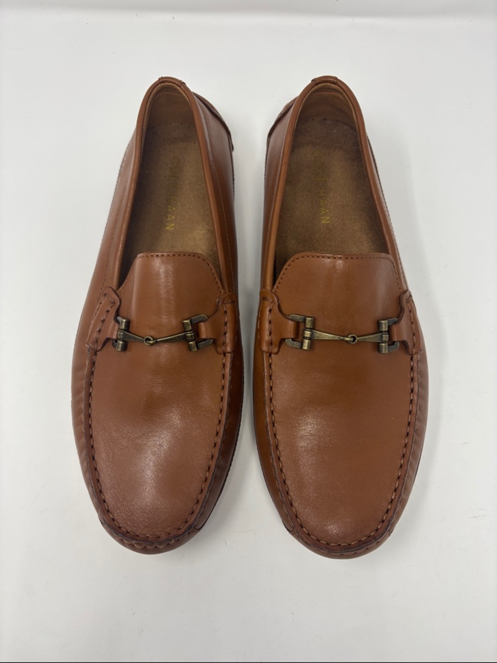 Cole Haan | 10.5 M Men's Brown Leather Slip-On Driving Loafers - Picture 2 of 8